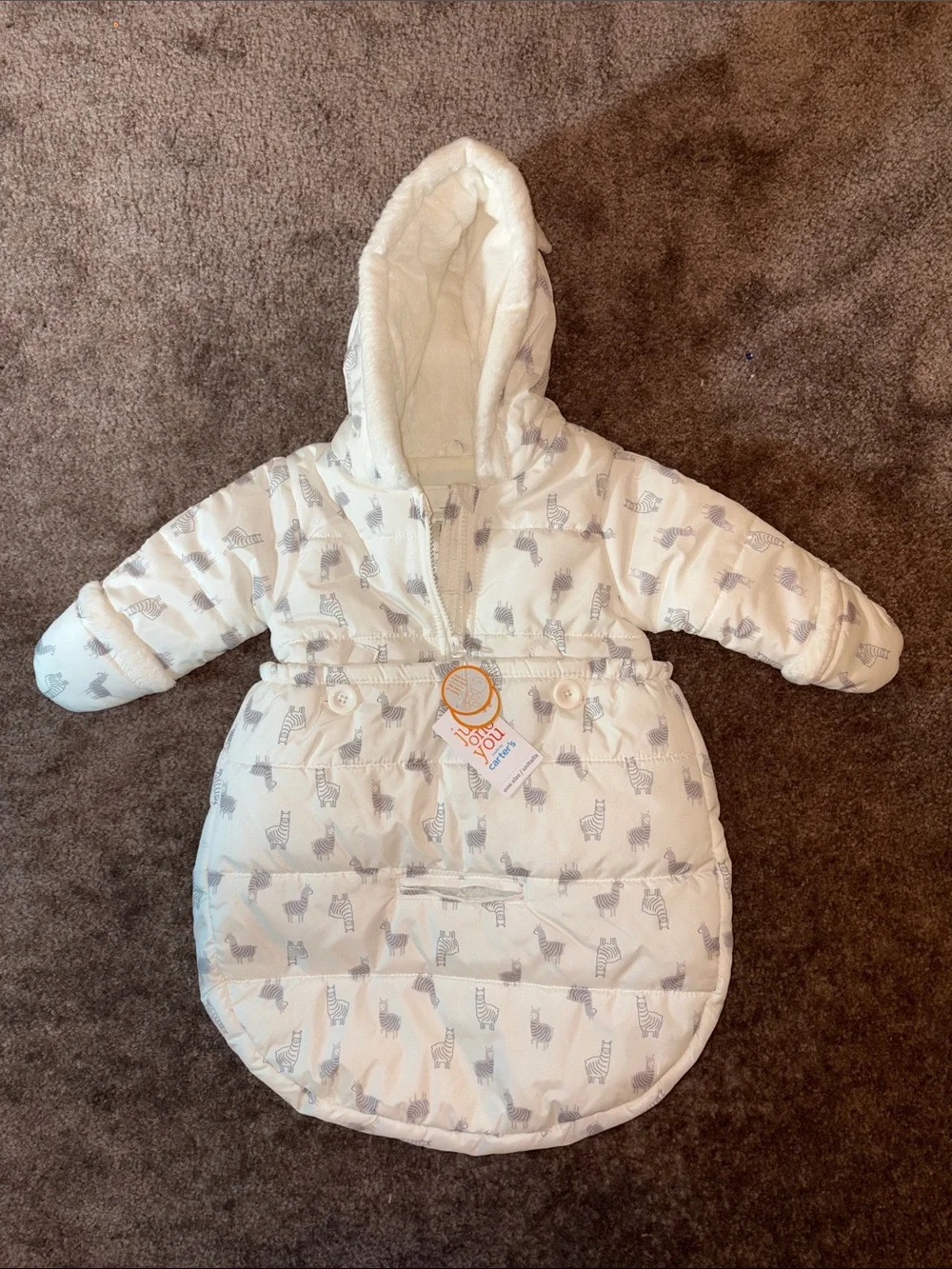 Carters infant newborn pram bunting snowsuit winter coat